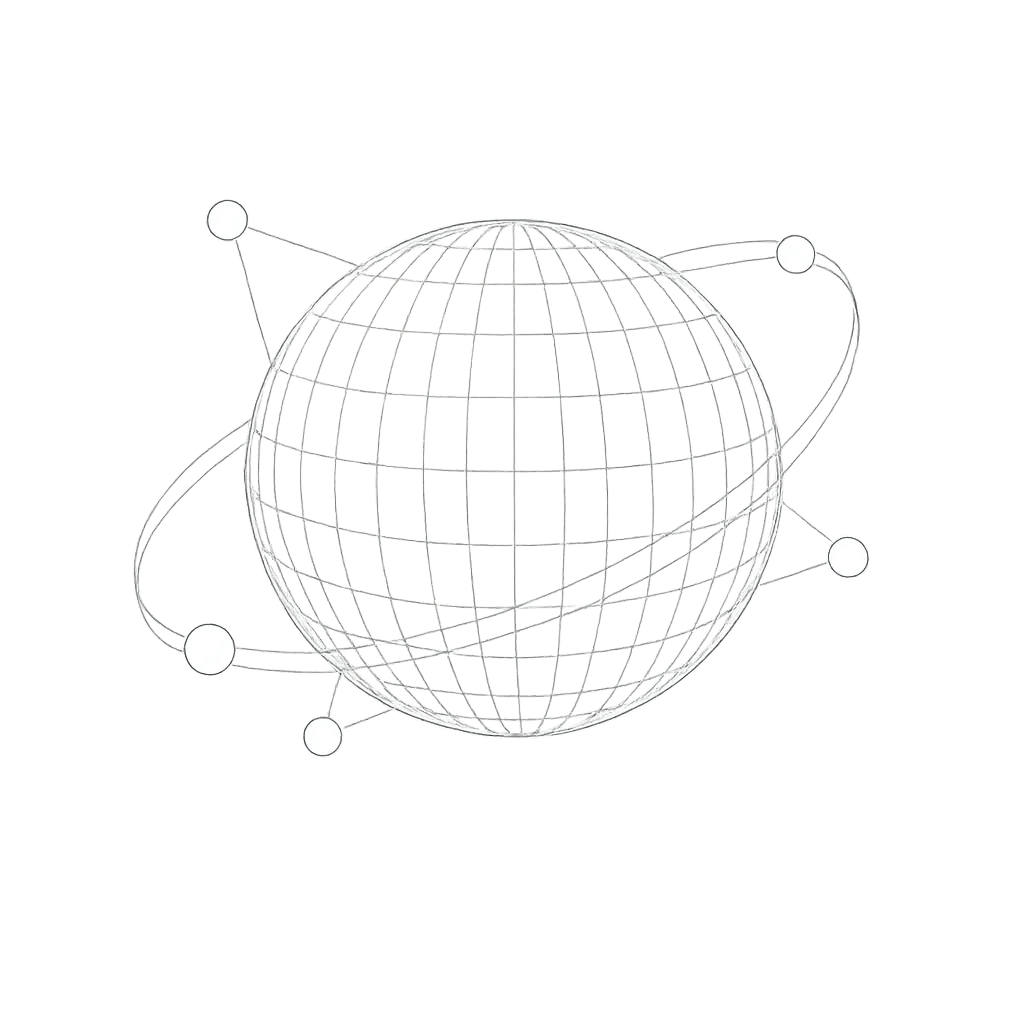 GAIA — wireframe planet